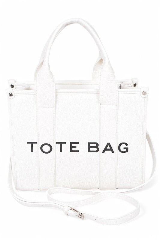 Faux Leather Small Fashion Tote Bag - Blu Lotus Boutique