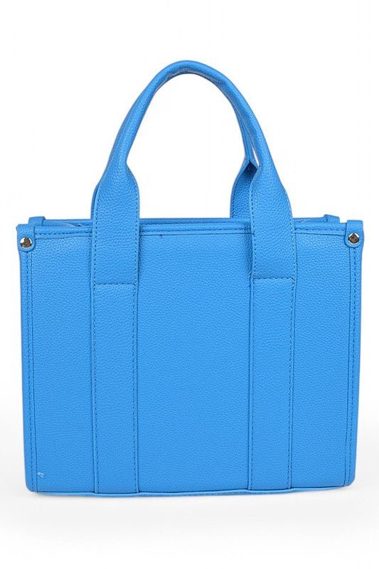 Faux Leather Small Fashion Tote Bag - Blu Lotus Boutique