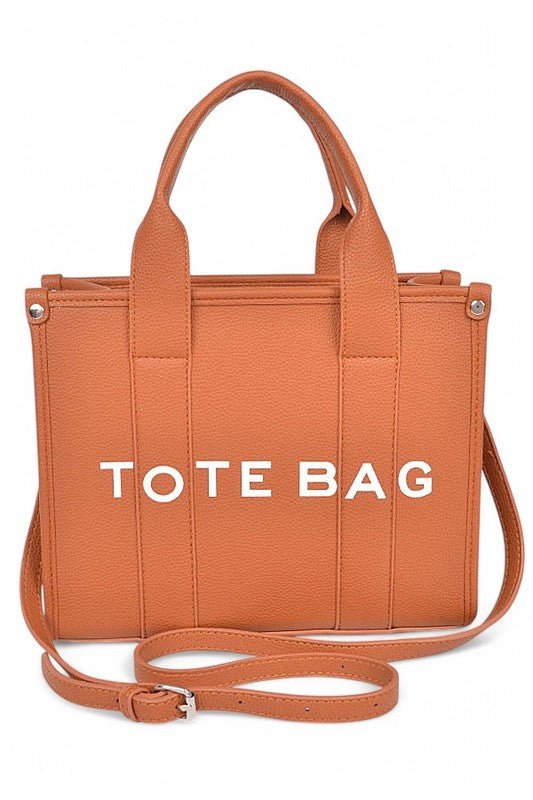 Faux Leather Small Fashion Tote Bag - Blu Lotus Boutique
