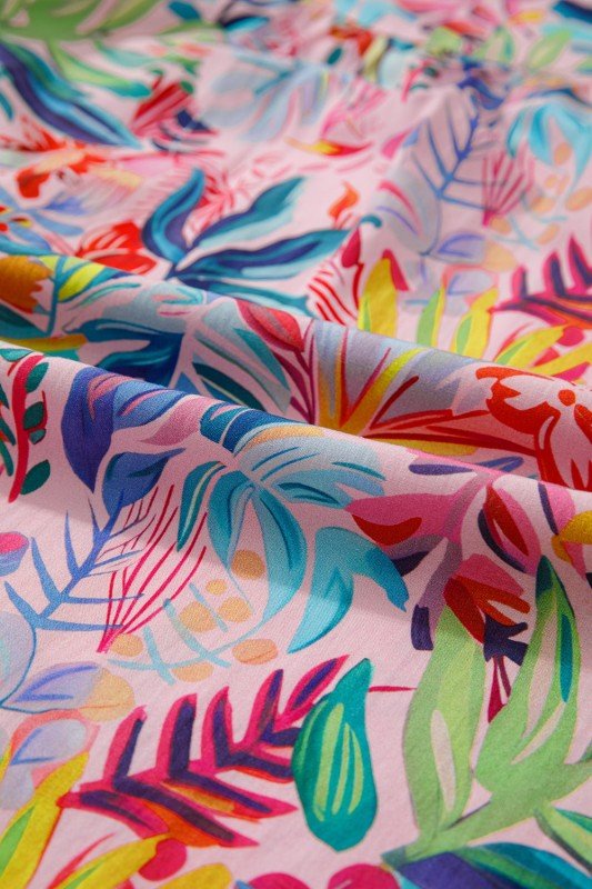 Floral Frilled Notch Neck Ruffle Sleeve Blouse - Blu Lotus Boutique