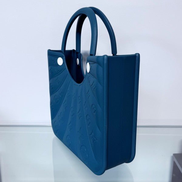 Flowers Design Jelly Tote Bag Lavender or Teal - Blu Lotus Boutique