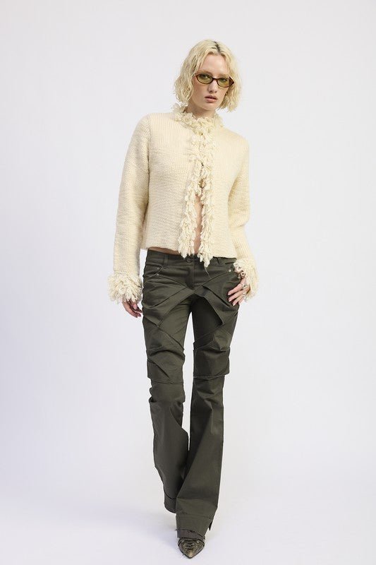 FRINGE KNIT CARDIGAN - Blu Lotus Boutique