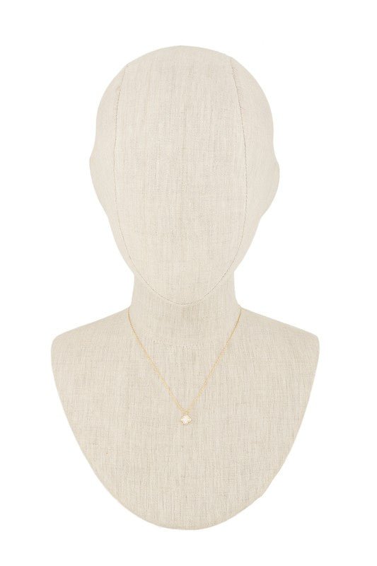 Gold Dipped Clover Pendant Necklace - Blu Lotus Boutique