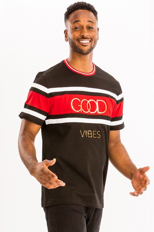 Good Vibes 3D Design Print Gold Foil - Blu Lotus Boutique