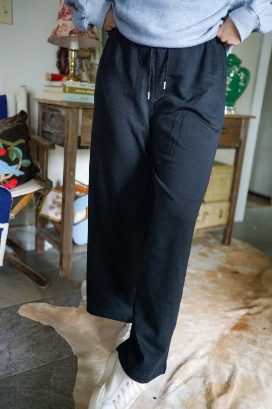 Greta Elastic High Waist Drawstring Sweatpants - Blu Lotus Boutique