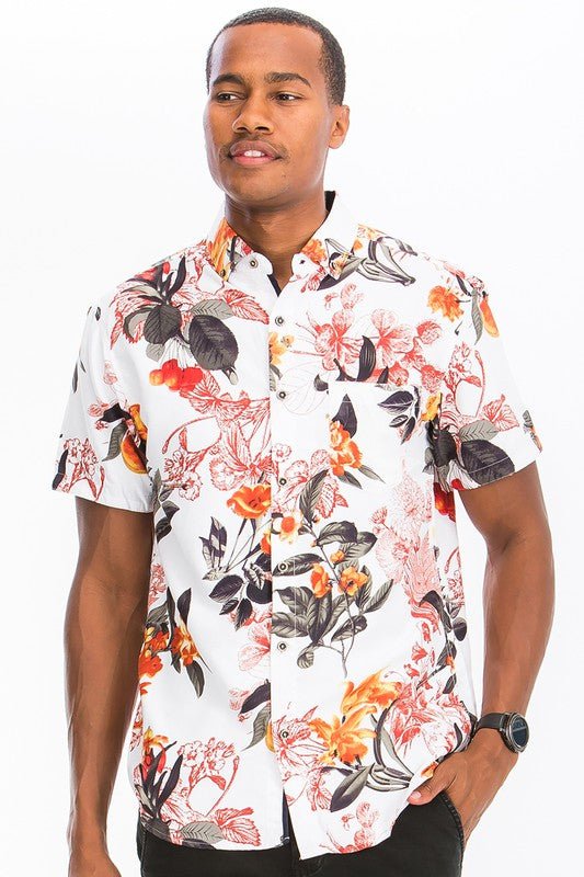 HAWAIIAN BUTTON DOWN SHIRT - Blu Lotus Boutique