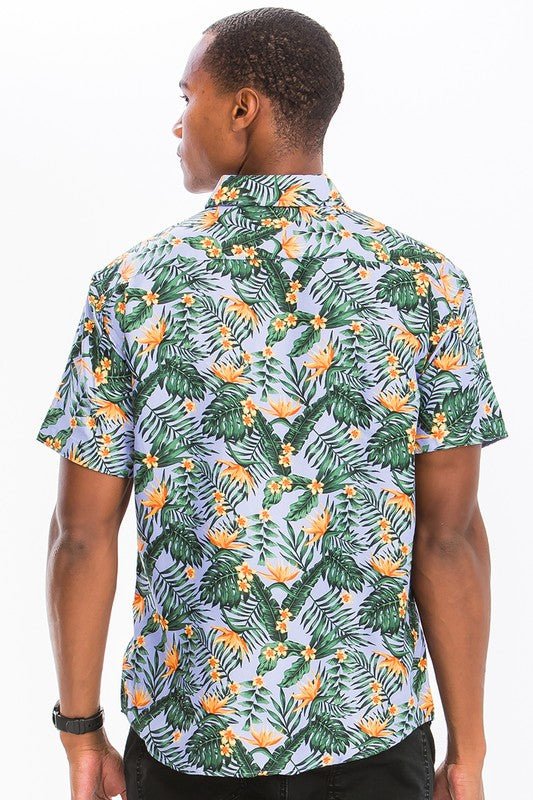 HAWAIIAN BUTTON DOWN SHIRT - Blu Lotus Boutique