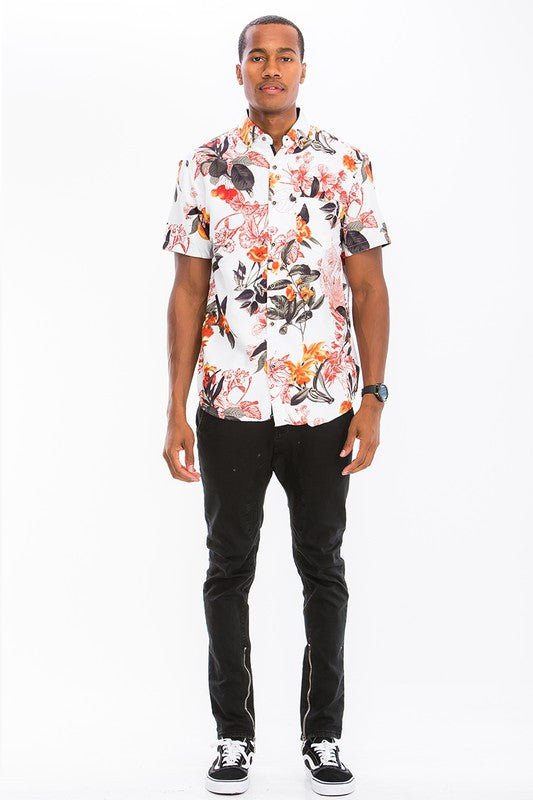 HAWAIIAN BUTTON DOWN SHIRT - Blu Lotus Boutique