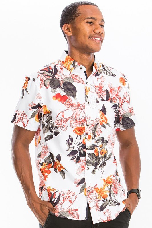 HAWAIIAN BUTTON DOWN SHIRT - Blu Lotus Boutique