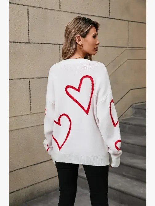 Heart sweater - Blu Lotus Boutique