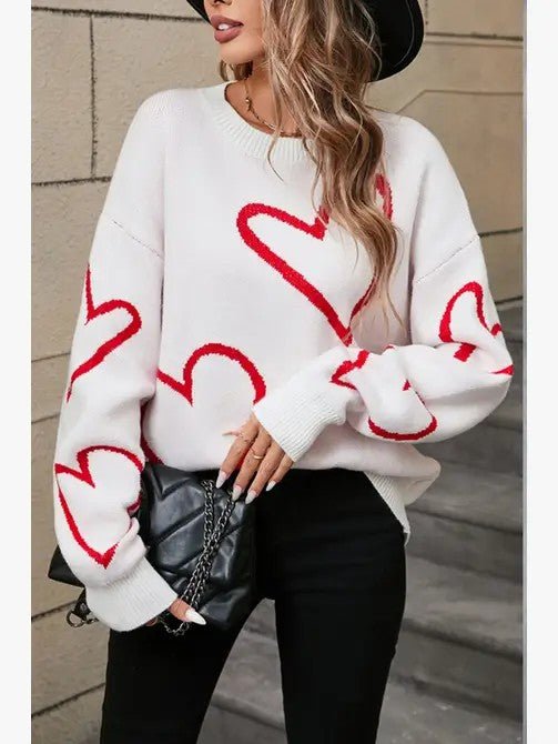 Heart sweater - Blu Lotus Boutique