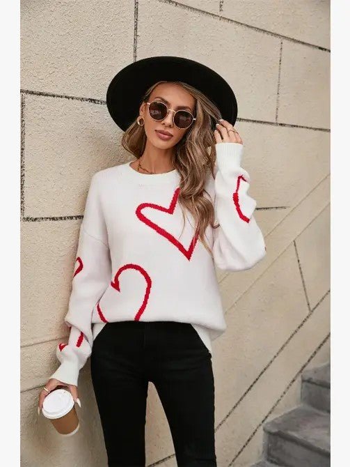 Heart sweater - Blu Lotus Boutique