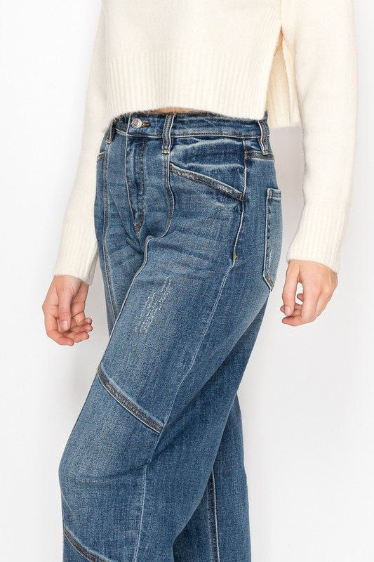 HIGH RISE RELAXED BARREL JEANS - Blu Lotus Boutique