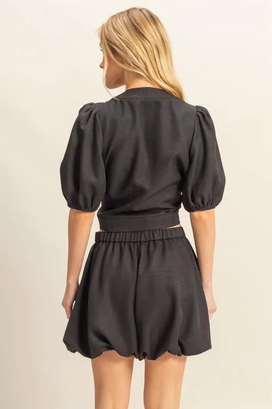 HYFVE Front Tie Top and Bubble Hem Shorts - Blu Lotus Boutique