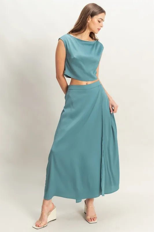 HYFVE Sleeveless Top and Maxi Skirt Set - Blu Lotus Boutique
