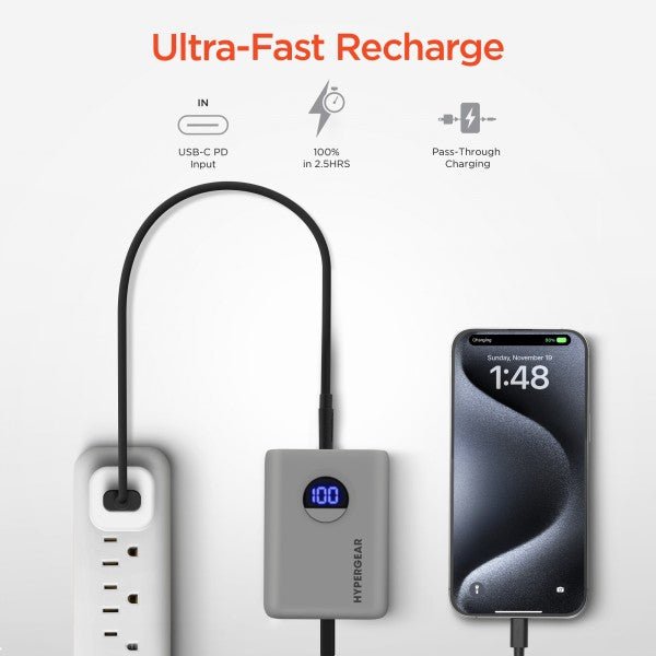 HyperGear PowerPack PRO 10000mAh 20W Power Bank - Blu Lotus Boutique