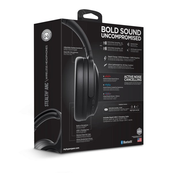 HyperGear Stealth2 ANC Wireless Headphones - Blu Lotus Boutique