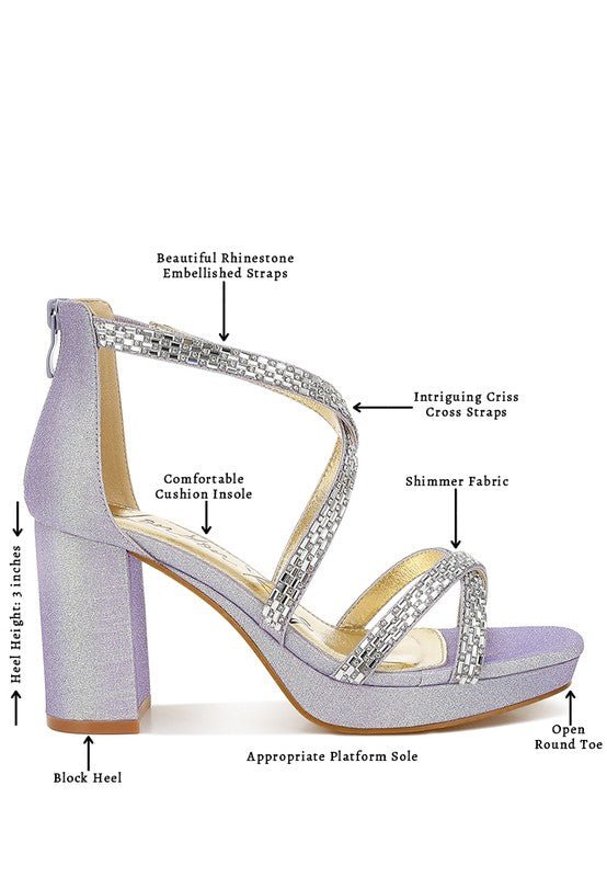 Infatuated Rhinestones Embellished Strappy Sandals - Blu Lotus Boutique