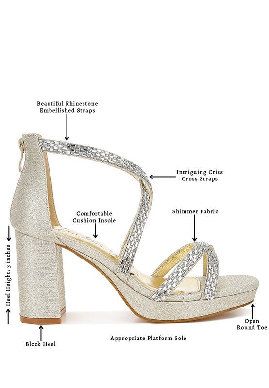 Infatuated Rhinestones Embellished Strappy Sandals - Blu Lotus Boutique
