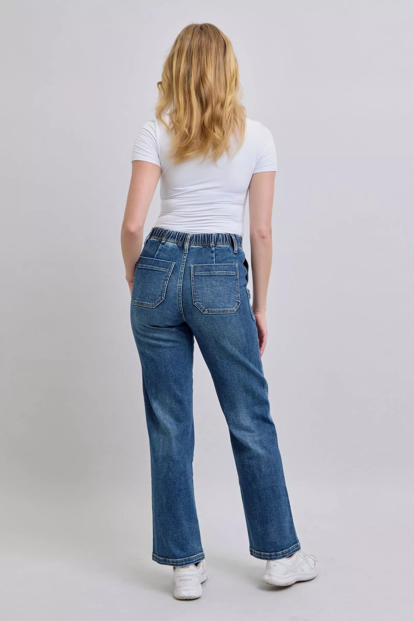 Judy Blue Drawstring Straight Jeans with Pockets - Blu Lotus Boutique
