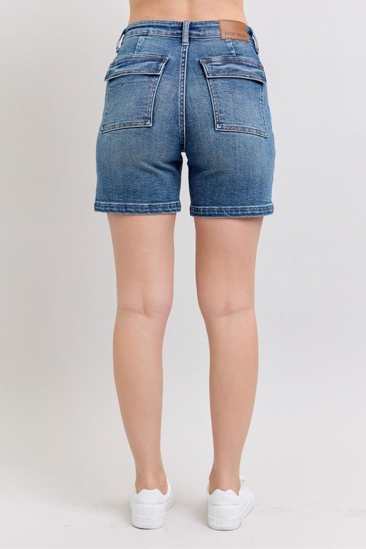 Judy Blue Full Size High Rise Denim Shorts Plus Size - Blu Lotus Boutique