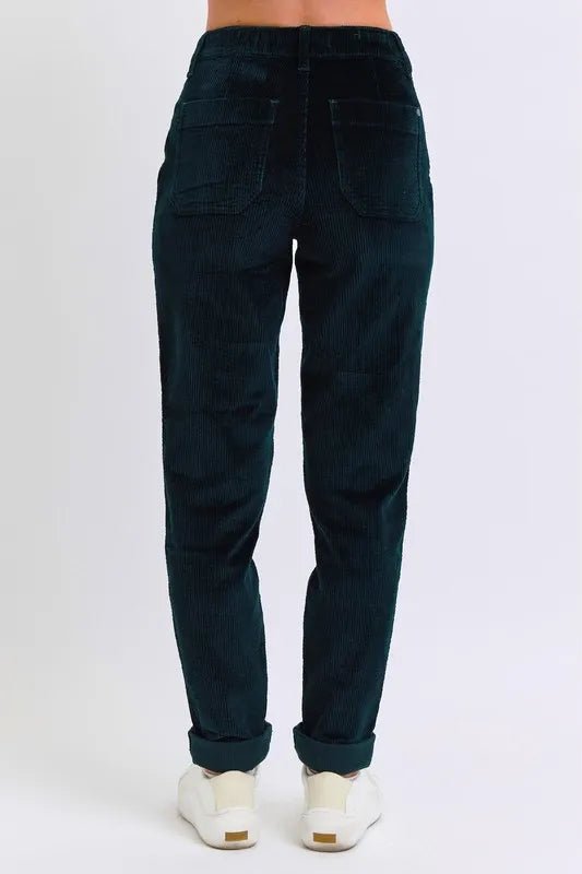 Judy Blue Full Size High Waist Corduroy Cuffed Jogger Plus Size - Blu Lotus Boutique
