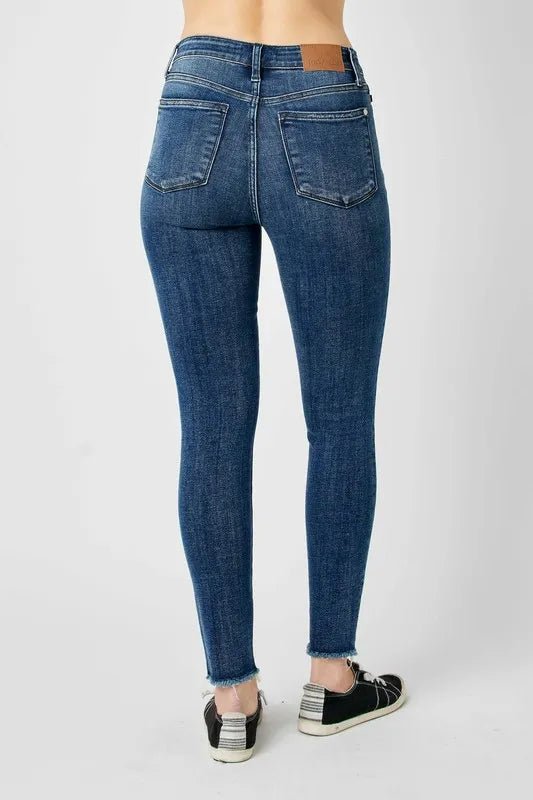Judy Blue Full Size High Waist Distressed Skinny Jeans - Blu Lotus Boutique