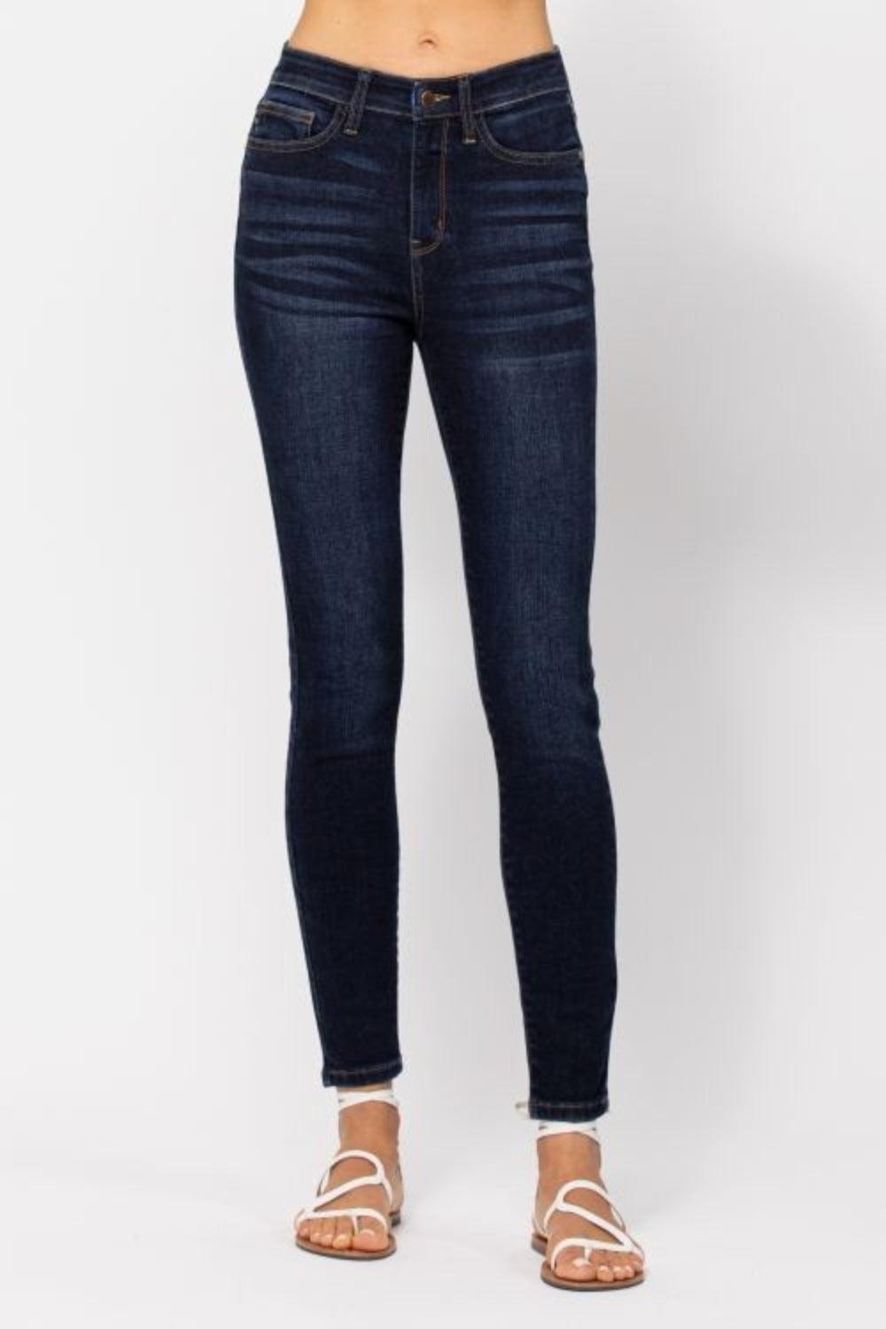Judy Blue Full Size High Waist Handsand Skinny Jeans - Blu Lotus Boutique