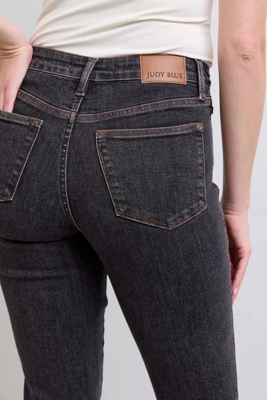 Judy Blue Full Size Mid Rise Tummy Control Slim Jeans Plus Size - Blu Lotus Boutique