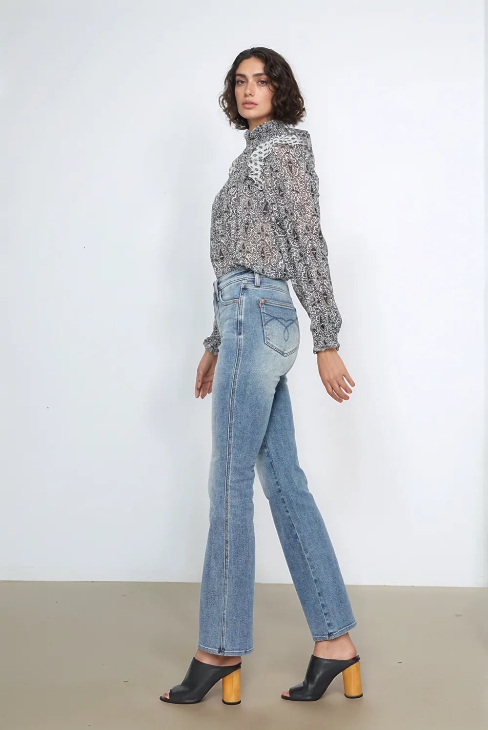 Judy Blue Full Size Tummy Control Back Embroidered Pocketed Bootcut Jeans Plus Size - Blu Lotus Boutique