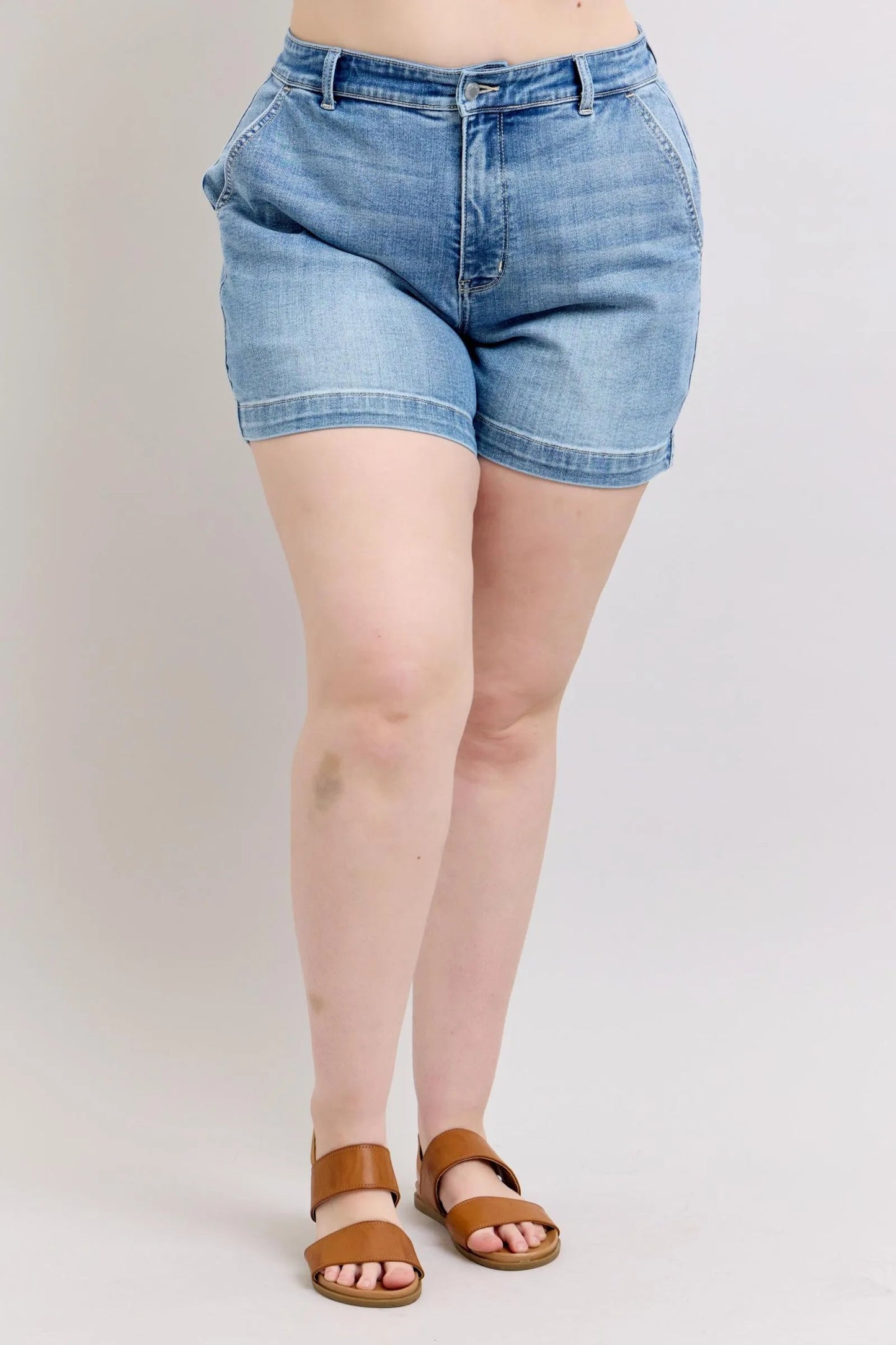 Judy Blue Plus Size High Rise Denim Shorts - Blu Lotus Boutique