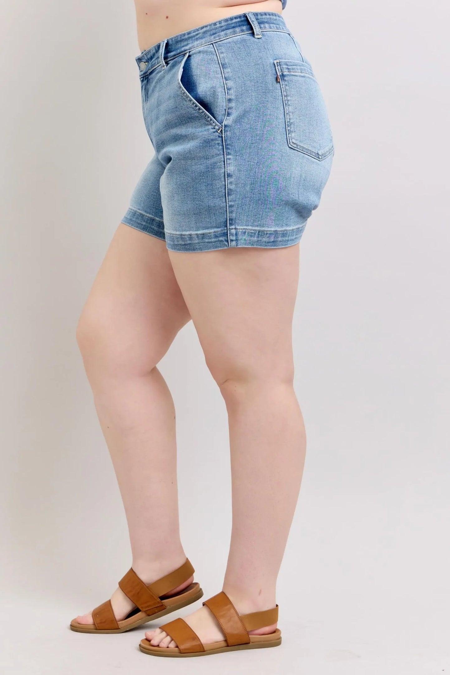 Judy Blue Plus Size High Rise Denim Shorts - Blu Lotus Boutique