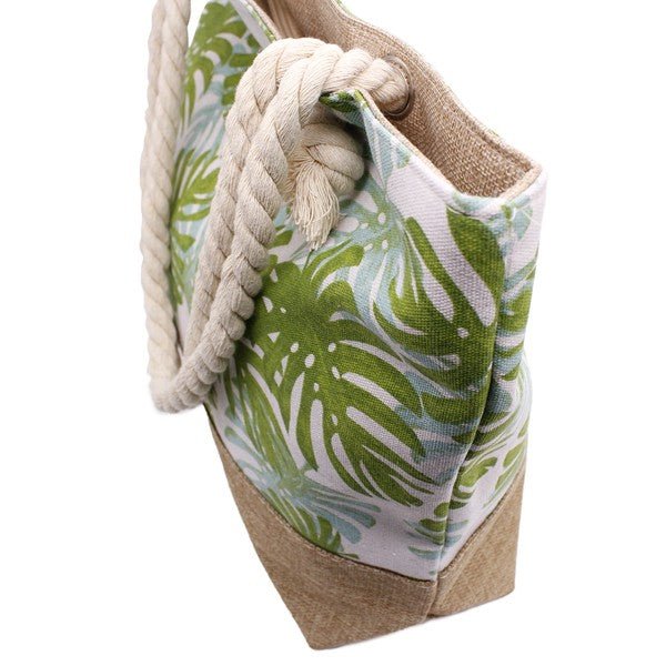 LARGE PALM LEAF BEACH BAG - Blu Lotus Boutique