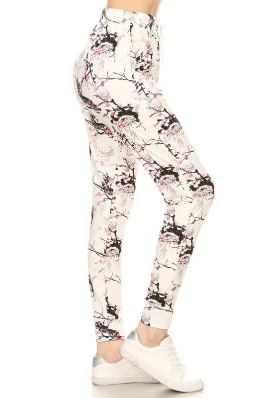 Leggings Depot Buttery Soft Printed Joggers with Drawstring - Blu Lotus Boutique