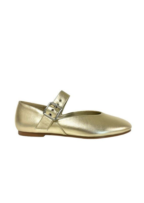 LEVI METALLIC BALLETINA FLAT - Blu Lotus Boutique