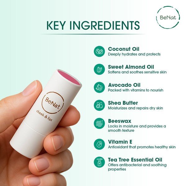 Lip & Cheek Bloom. 2 in 1 Natural Lipstick for Vib - Blu Lotus Boutique