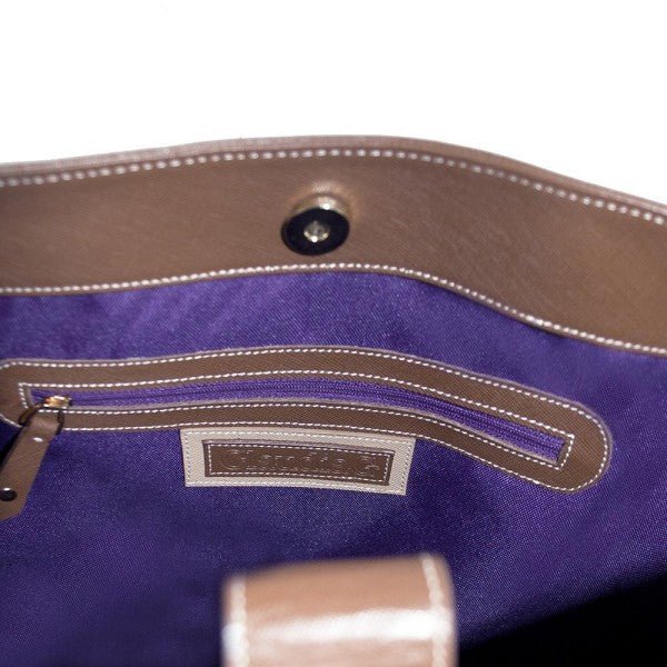 Luminous Leather Bag - Chocolate - Blu Lotus Boutique