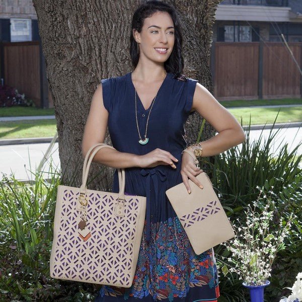 Luminous Leather Bag - Tan - Blu Lotus Boutique