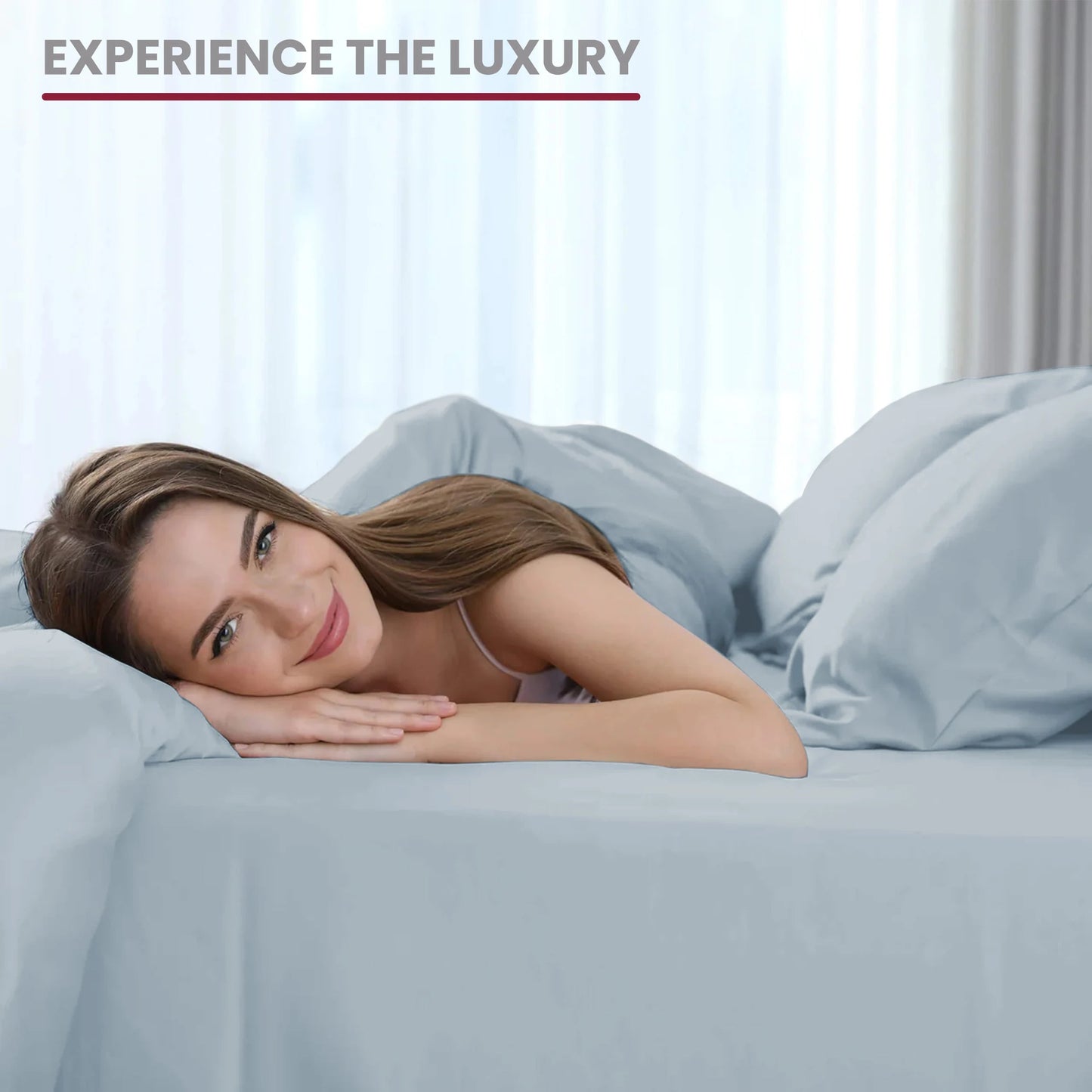 Lux Décor 6pc Solid Sheet Set - Brushed Microfiber Bed Sheets 16 Inches Deep Pockets - Embroidered & Plain Pillowcases - Blu Lotus Boutique
