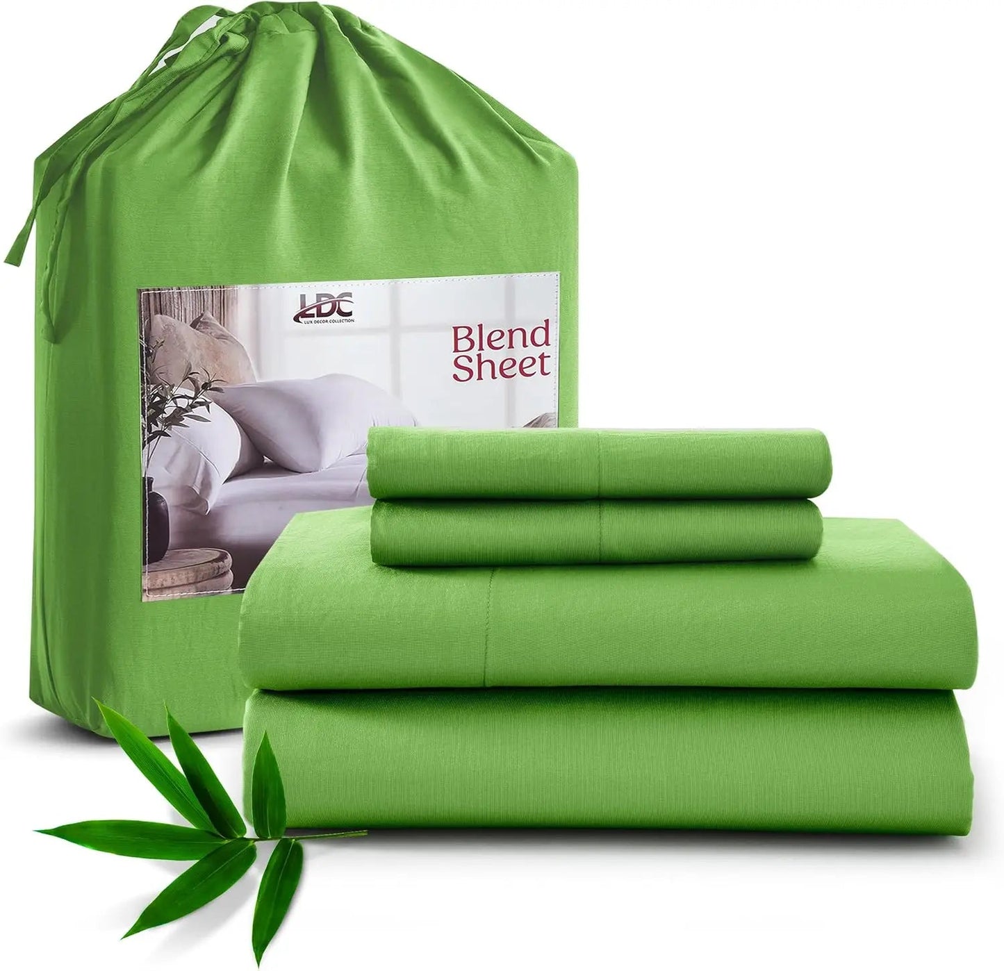 Lux Decor Bedsheet Set, Rayon Derived from Bamboo, Breathable & Soft, Hotel Luxury Silky Bedding - Blu Lotus Boutique