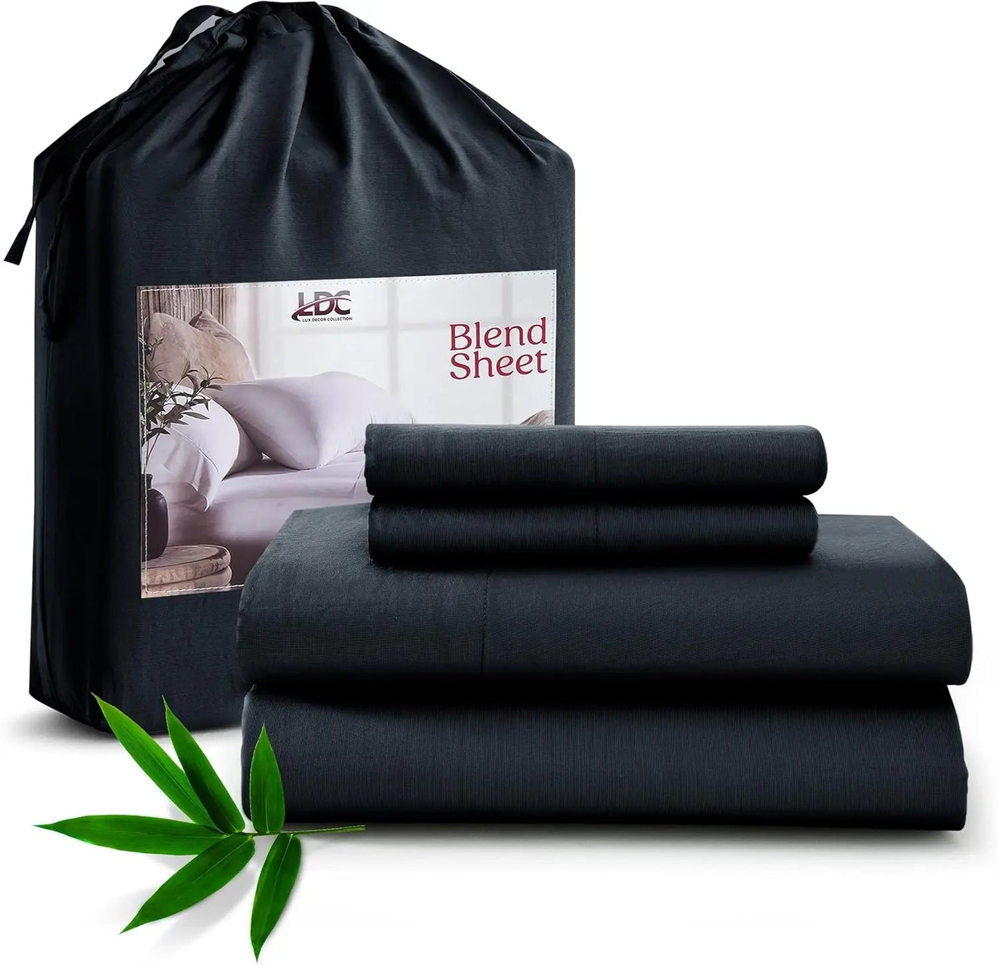 Lux Decor Bedsheet Set, Rayon Derived from Bamboo, Breathable & Soft, Hotel Luxury Silky Bedding - Blu Lotus Boutique