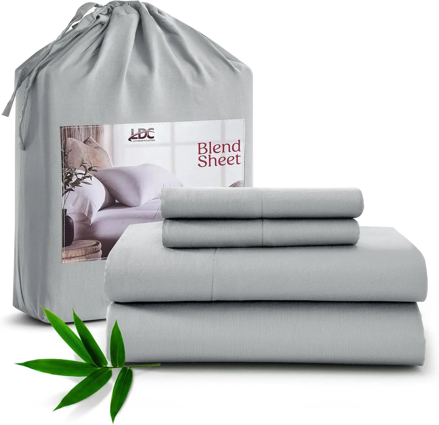 Lux Decor Bedsheet Set, Rayon Derived from Bamboo, Breathable & Soft, Hotel Luxury Silky Bedding - Blu Lotus Boutique