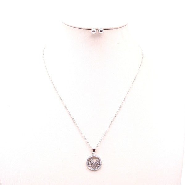 MAMA PENDANT NECKLACE SET - Blu Lotus Boutique
