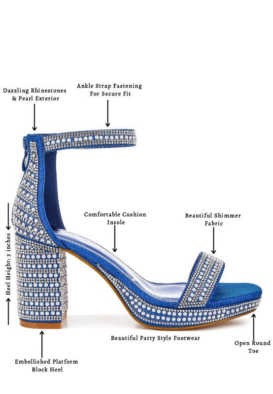 Mejuri Rhinestones And Pearl Embellished Sandals - Blu Lotus Boutique
