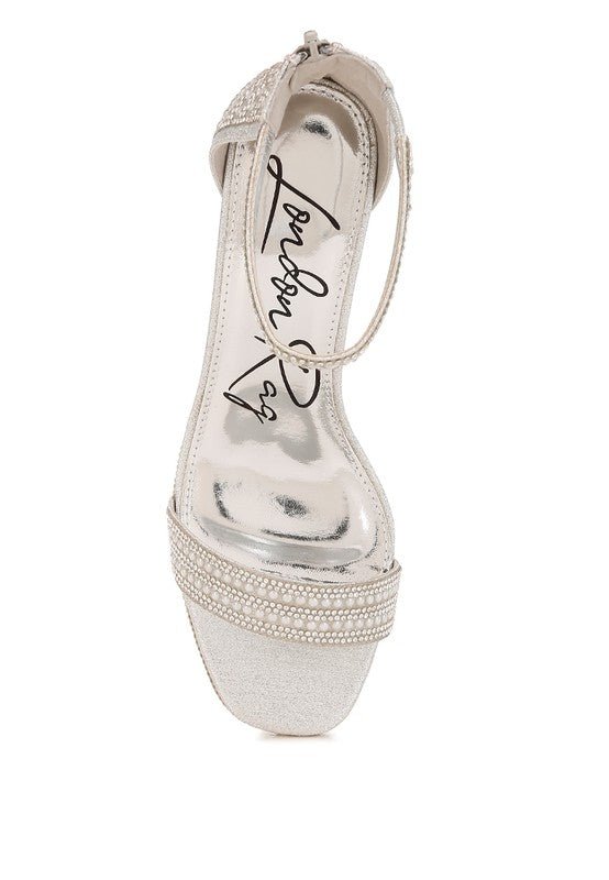 Mejuri Rhinestones And Pearl Embellished Sandals - Blu Lotus Boutique