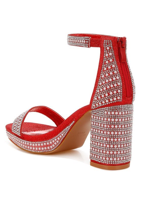 Mejuri Rhinestones And Pearl Embellished Sandals - Blu Lotus Boutique