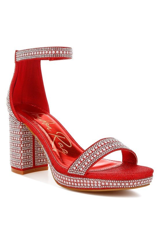 Mejuri Rhinestones And Pearl Embellished Sandals - Blu Lotus Boutique