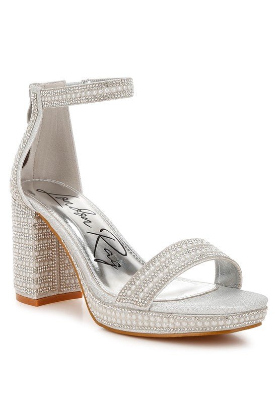 Mejuri Rhinestones And Pearl Embellished Sandals - Blu Lotus Boutique