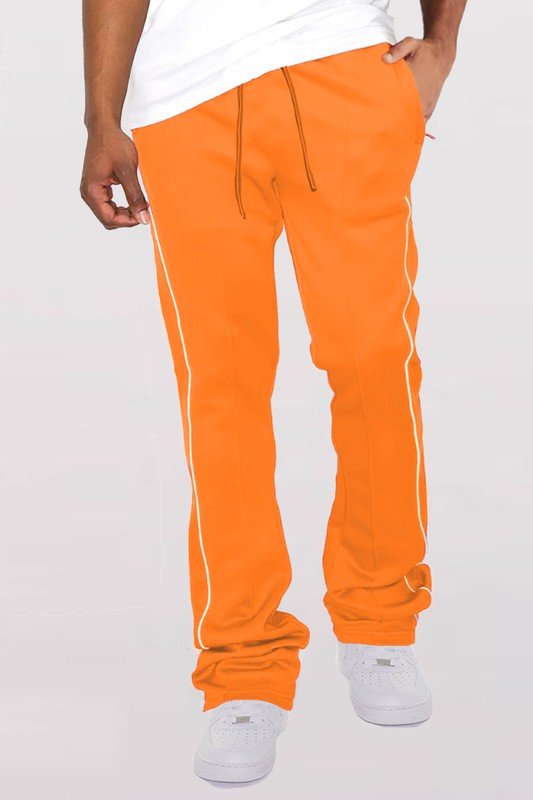 Mens Side Pipe Stacked Flare Pants - Blu Lotus Boutique