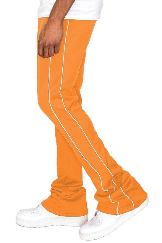 Mens Side Pipe Stacked Flare Pants - Blu Lotus Boutique
